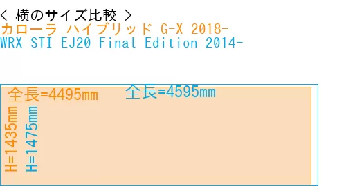 #カローラ ハイブリッド G-X 2018- + WRX STI EJ20 Final Edition 2014-